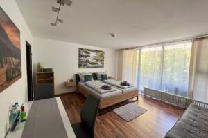 Helle Ferienwohnung mit Balkon, Pool & Sauna